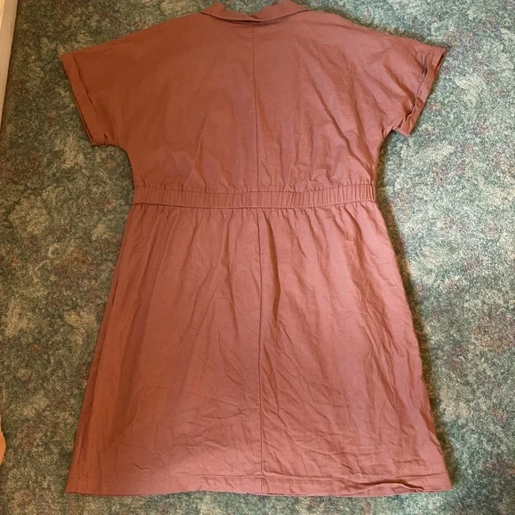 LOFT Mauve Button-Down Dress - Picture 6 of 9
